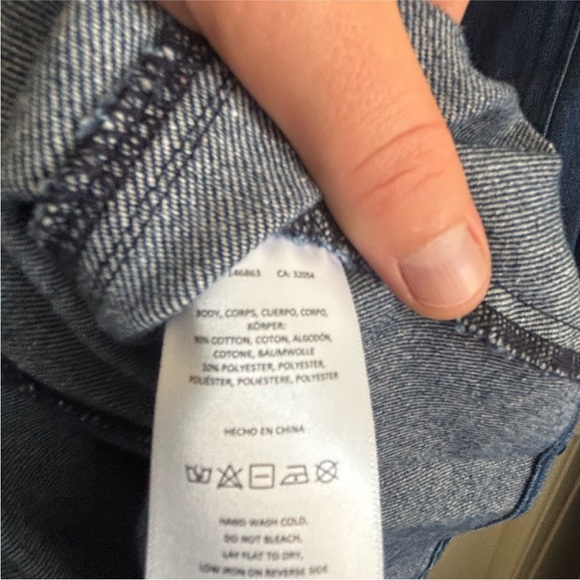 Denim button long sleeve mini dress - Picture 5 of 6